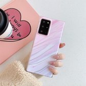 Voor Samsung Galaxy Note20 Frosted Laser TPU beschermhoes (gradiënt roze)