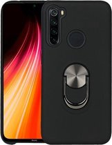 Voor Xiaomi Redmi Note 8T 360 roterende multifunctionele stent PC + TPU-hoes met magnetische onzichtbare houder (zwart)