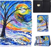 Voor Huawei MediaPad T3 10 Elektrisch Geperst TPU Gekleurde Tekening Horizontale Flip Leren Case met Houder & Kaartsleuven & Antislip Strip (Aquarel Boom)