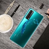 Voor Huawei P Smart 2021 schokbestendig geverfd transparant TPU beschermhoes (veer)