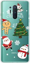 Voor OnePlus 8 Pro Christmas Series transparante TPU beschermhoes (4 tekenfilms)