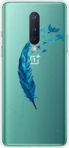 Voor OnePlus 8 schokbestendig geverfd transparant TPU beschermhoes (veer)