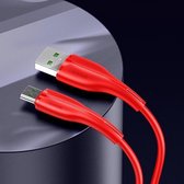 USAMS US-SJ375 U38 USB naar micro USB data- en oplaadkabel, kabellengte: 1m (rood)