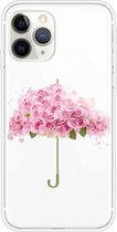 Voor iPhone 11 Pro patroon TPU beschermhoes (bloemenparaplu)