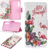 3D Gekleurde Tekening Patroon Horizontale Flip Leren Case voor Huawei P30, met Houder & Kaartsleuven & Portemonnee (Engelse Flamingo)