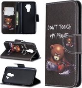 Voor Huawei Mate 30 Lite Gekleurde Tekening Horizontale Flip Leren Case met Houder & Kaartsleuven & Portemonnee (Kleine Beer)