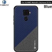 PINWUYO Honors Series schokbestendige pc + TPU beschermhoes voor Huawei Nova 5i Pro / Mate 30 Lite (blauw)