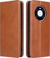 Voor Huawei Mate 40 Fierre Shann PU Lederen Textuur Horizontale Flip Lederen Case met Houder & Kaartsleuven & Portemonnee (Bruin)