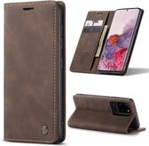 Voor Galaxy S20 Ultra CaseMe Multifunctionele Horizontale Leren Flip Case, met Kaartsleuf & Houder & Portemonnee (Koffie)