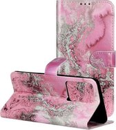 Voor Galaxy S20 Gekleurde Tekening Marmer Patroon Horizontale Flip PU Lederen Case met Houder & Kaartsleuven & Portemonnee (Zeewater)