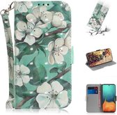 Voor Galaxy A71 3D Formule Patroon Magnetische Aantrekkelijkheid Horizontale Flip Leren Case met Lanyard, Steunhouder & Kaartsleuf & Portemonnee (Aquarel Bloemen)