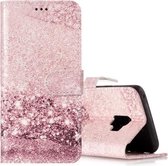 Voor Galaxy S9 Rose Gold patroon horizontaal flip lederen tas met houder & kaartsleuven en portemonnee