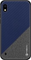 PINWUYO Honors Series schokbestendige pc + TPU beschermhoes voor Galaxy A10 (blauw)