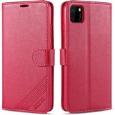 Voor Huawei Y5p AZNS Schapenvacht Textuur Horizontale Flip Leren Case met Houder & Kaartsleuven & Portemonnee (Rood)