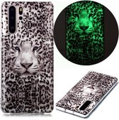 Voor Huawei P30 Pro Lichtgevende TPU zachte beschermhoes (Leopard Tiger)