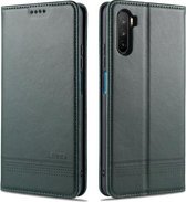 Voor Huawei Maimang 9 AZNS Magnetische Kalf Textuur Horizontale Flip Leren Case met Kaartsleuven & Houder & Portemonnee (Donkergroen)