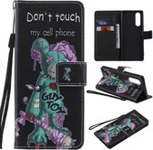 Voor Sony XZ5 Schilderen Horizontale Flip Leren Case met Houder & Kaartsleuf & Lanyard (Cyclops)