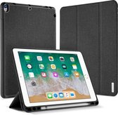 Voor iPad Air 10.5 (2019) / iPad Pro 10.5 DUX DUCIS Domo-serie Horizontale flip magnetische PU lederen tas met 3-vouwbare houder en pengleuf (zwart)