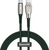 Baseus waterdruppelvormige lamp 6A 66W USB naar Type-C USB-C / Type-C snellaadgegevenskabel, lengte: 1m (groen)