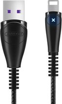 JOYROOM S-M393 Simple Series X Light 2,4 A USB naar 8-pins snellaadkabel, kabellengte: 1 m (zwart)