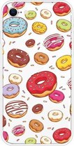 Voor iPhone SE (2020) schokbestendig geverfd transparant TPU beschermhoes (donuts)