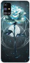 Voor Samsung Galaxy M51 schokbestendig geverfd transparant TPU beschermhoes (Magic Rose)