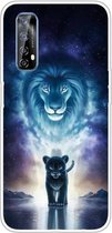 Voor OPPO Realme 7 Gekleurde tekening Clear TPU Cover Beschermhoesjes (The Lion King)