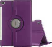 Voor Huawei MediaPad M5 10,8 inch Litchi Texture PU lederen tas met gedraaide houder & slaap- / wekfunctie (paars)