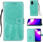 Voor Xiaomi Mi 10 Lite 5G / Mi 10 Jeugd 5G Dream Catcher Afdrukken Horizontale Flip Leren Case met Houder & Kaartsleuven & Portemonnee & Lanyard (Groen)