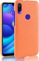 Schokbestendige krokodiltextuur pc + PU-hoes voor Xiaomi Redmi 7 (geel)