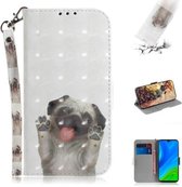 Voor Huawei P smart 2020 3D Geschilderd Patroon Magnetische Aantrekkelijkheid Horizontale Flip Leren Case met Houder & Kaartsleuf & Portemonnee & Lanyard (Pekingese Dag)