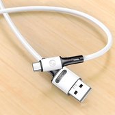 USAMS US-SJ436 U52 2A USB-C naar USB-datakabel, kabellengte: 1m (wit)