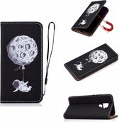 Voor Huawei Mate 30 Lite 3D Schilderen Horizontale Flip Leren Case met Houder & Kaartsleuf & Lanyard (Spaceman)