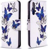 Voor Huawei Honor 20S Gekleurde Tekening Horizontale Flip Leren Case met Houder & Kaartsleuven & Portemonnee (Vlinders)