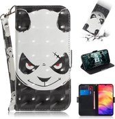 3D Gekleurde Tekening Horizontale Leren Flip Case met Houder & Kaartsleuven & Portemonnee Voor Galaxy S10e (Angry Bear)