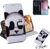 3D Gekleurde Tekening Horizontale Leren Flip Case, met Houder & Kaartsleuf & Portemonnee Voor Galaxy Note 10 Plus (Panda)