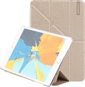 MOMAX voor iPad mini (2019) PC + PU horizontale lederen flip-hoes met houder en slaap- / wekfunctie (goud)