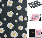 Voor iPad Pro 10,5 inch bloemenpatroon horizontale flip lederen tas met kaartsleuven en houder (kleine madeliefjes)