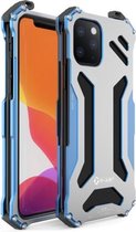 Voor iPhone 11 Pro Max R-JUST schokbestendig stofdicht pantser metalen beschermhoes (blauw)