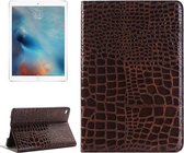 Krokodil textuur horizontale flip lederen tas met houder & kaartsleuven & portemonnee voor iPad Pro 12,9 inch (bruin)