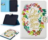 Voor Amazon Kindle Paperwhite 4/3/2/1 Stiksels Horizontale Flip Leren Case met Houder & Kaartsleuven & Slaap / Wekfunctie (Do What You Love)