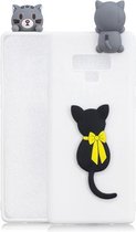 Voor Galaxy Note 9 3D Cartoon Pattern Shockproof TPU beschermhoes (Little Black Cat)