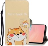 Voor Galaxy S10e 3D Gekleurde Tekening Horizontale Flip PU Lederen Case met Houder & Kaartsleuven & Portemonnee (Shiba Inu)