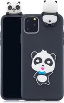 Voor iPhone 11 Pro Max 3D Cartoon Pattern Shockproof TPU beschermhoes (Blue Bow Panda)