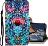 Voor iPhone XS Max 3D Gekleurde Tekening Horizontale Flip PU Leren Case met Houder & Kaartsleuven & Portemonnee (Mandala)