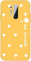 Voor OnePlus 8 Pro Small Smiley Heart Pattern schokbestendig TPU-hoesje (geel)