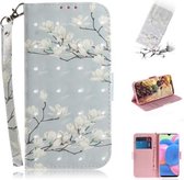 Voor Sony Xperia 5 3D Gekleurde Tekening Horizontale Flip PU Lederen Case met Houder & Kaartsleuven & Portemonnee (Magnolia)