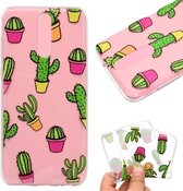 Voor Huawei Mate 10 Lite Gekleurd tekeningpatroon Zeer transparant TPU beschermhoes (Cactus)