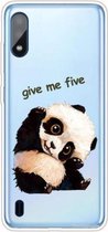 Voor Samsung Galaxy A01 schokbestendig geverfd TPU beschermhoes (Tilted Head Panda)