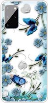 Voor Samsung Galaxy A41 schokbestendig geschilderd TPU beschermhoes (chrysanthemum vlinder)